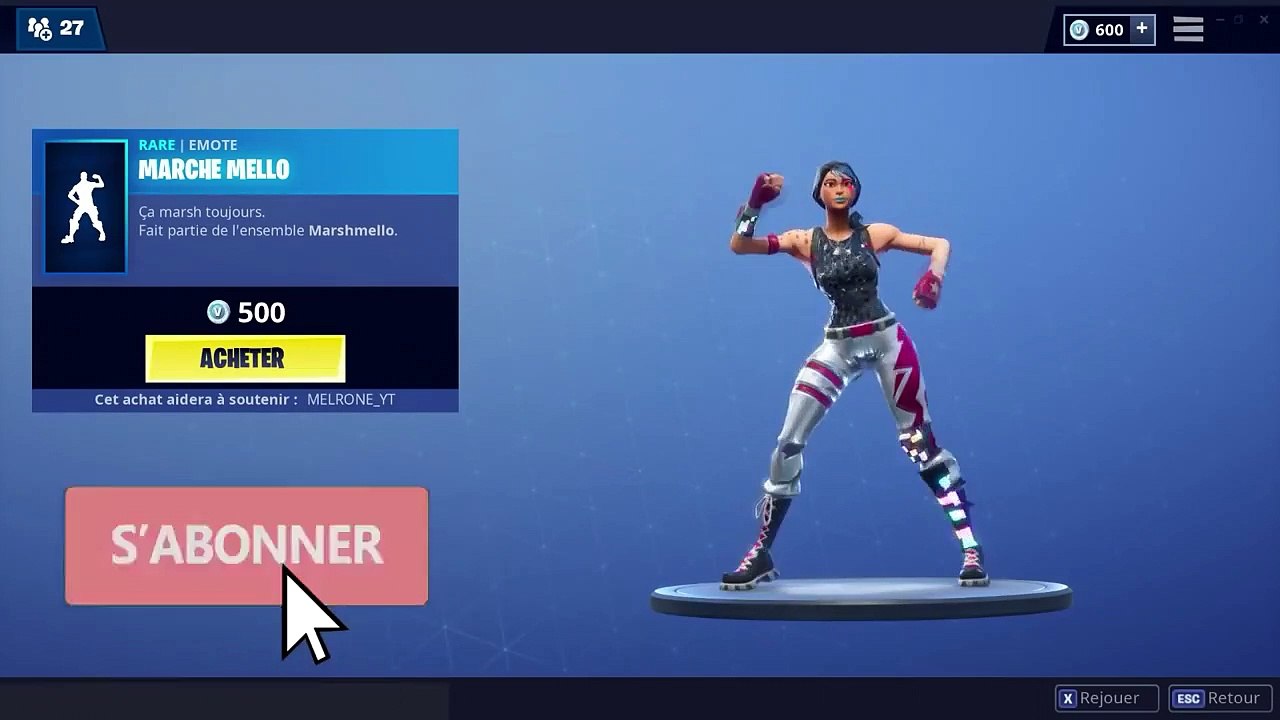 Fortnite: New Emote - Marche Mello (Nouvelle Danse Marshmello)