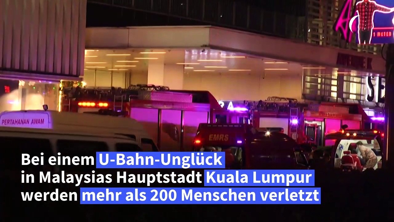 Mehr als 200 Verletzte bei U-Bahn-Unglück in Malaysia