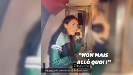 Download Video: En route pour Fort Boyard, Nabilla s'improvise contrôleuse SNCF