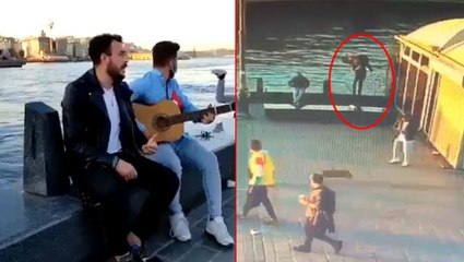 İstanbul'un göbeğinde denize attığı inşaat işçisinin ölümünü izlemişti! Cinayetin görüntüleri ortaya çıktı