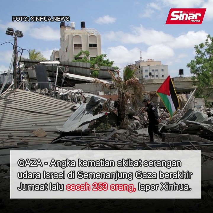 253 rakyat Palestin maut serangan udara Israel