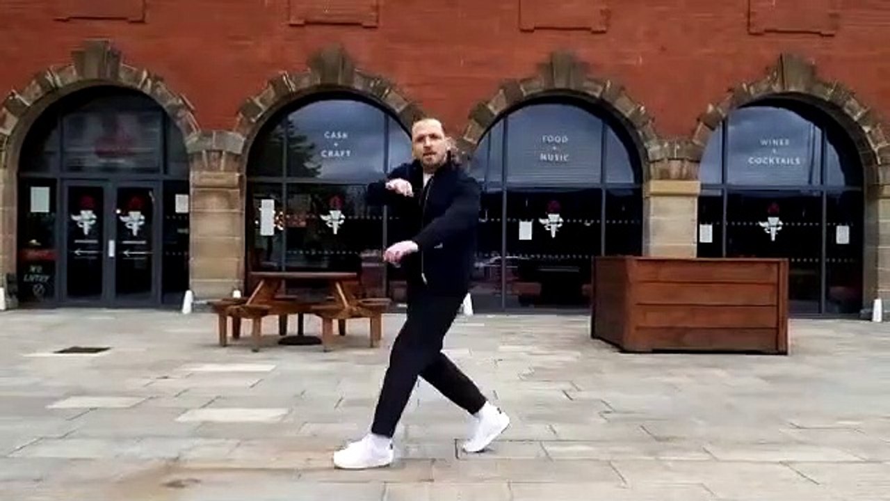 Dancer Robby Graham showing some street dance moves at The Fire Station