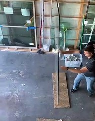 Strong Glass While Falling Shatters With Next Blow