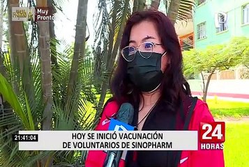 Inició vacunación de voluntarios de estudio clínico de vacuna Sinopharm