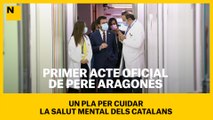 Primer acte oficial d'Aragonès: un pla per cuidar la salut mental dels catalans