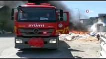Sakarya mobilyacılar çarşısında korkutan yangın