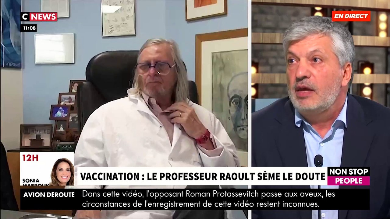 Coronavirus: Le Pr Raoult affirme avoir constaté plusieurs dizaines de cas de Covid qui se seraient déclenchés après des vaccinations - regardez les explications dans "Morandini Live"