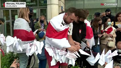 Pologne : manifestations de la communauté bélarusse après l'arrestation d'un opposant