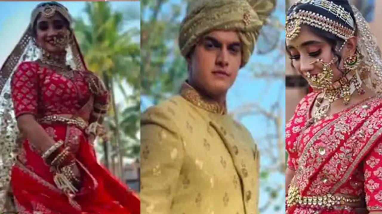Shivangi Joshi को Yeh Rishta के सेट पर दुल्हन के अवतार में देखते रहे  Mohsin Khan | FilmiBeat