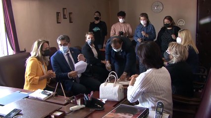 AFYONKARAHİSAR - CHP Kadın Kollarının 'YaşamHak' otobüsü Afyonkarahisar'da