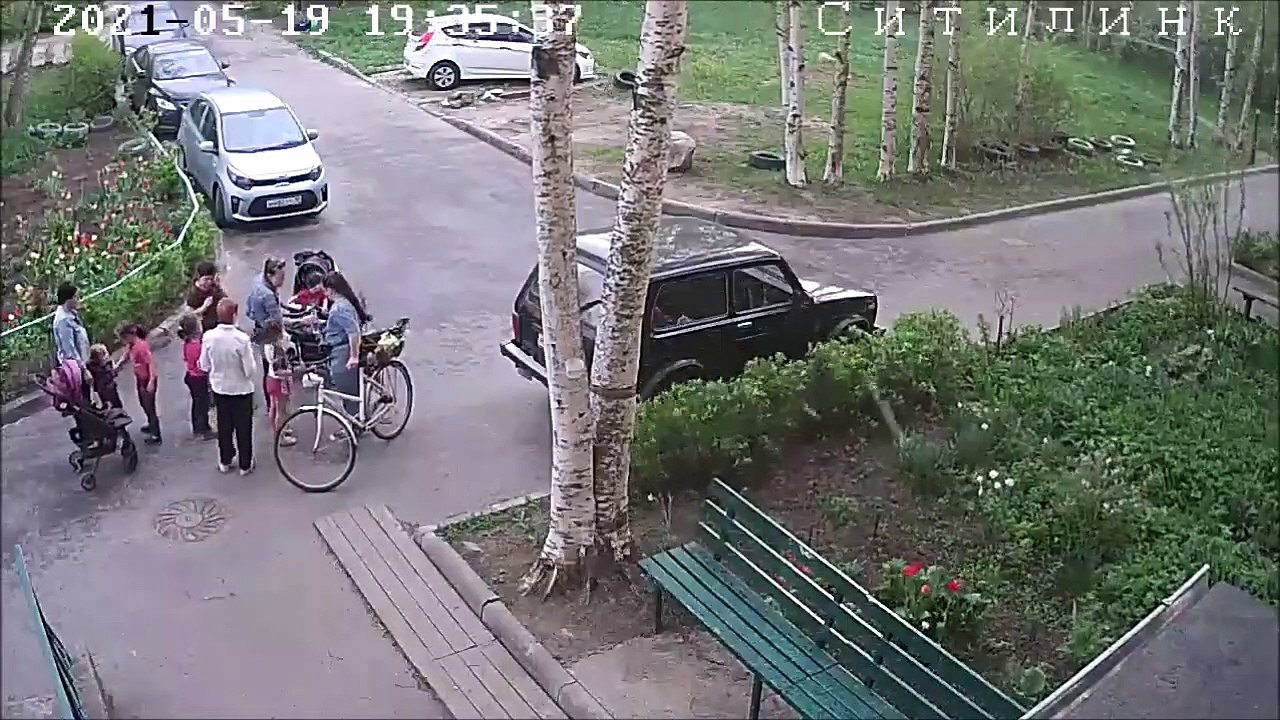 Des passants vraiment très chanceux passent sous un arbre