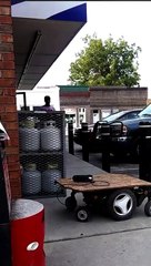 Guy Creates Hoverboard Using Plywood and Electric Wheelchair