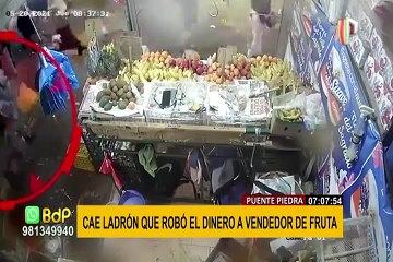 Puente Piedra: grupo Terna captura a ladrón que robó S/.500 a vendedor de fruta