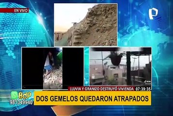 Ate Vitarte: lluvia y granizo afectó vivienda donde gemelos quedaron atrapados