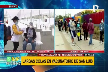 Complejo Andrés Avelino Cáceres: Vacunación se desarrolla en orden y sin aglomeraciones