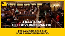 Fractura del govern espanyol per la moció de la CUP sobre autodeterminació