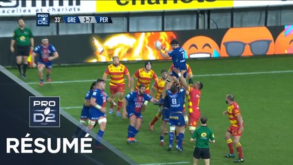 PRO D2 - Résumé : Grenoble-Perpignan: 20-10 - J20 - Saison 2019/2020