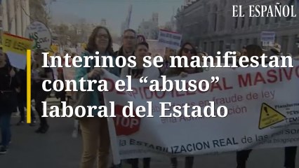 Interinos se manifiestan contra el "abuso" laboral del Estado