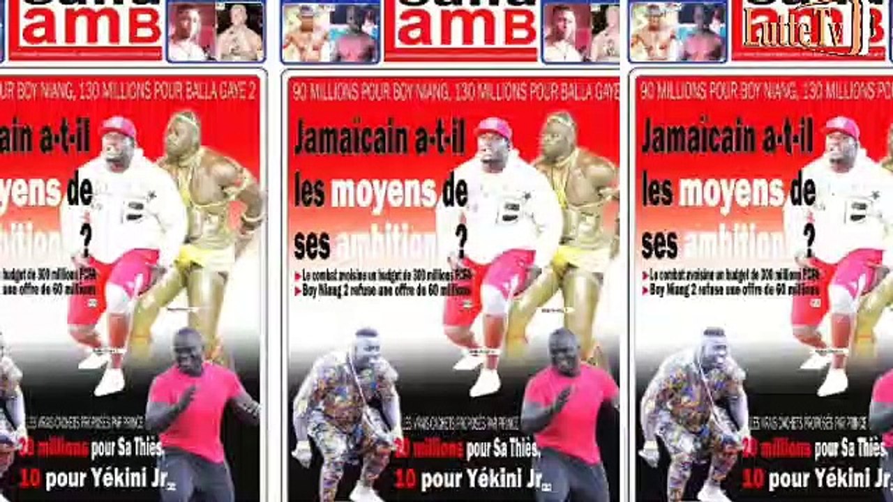 Balla Gaye 2 veut 130 millions pour affronter Boy Niang 2  revue de presse Lutte TV du samedi 15