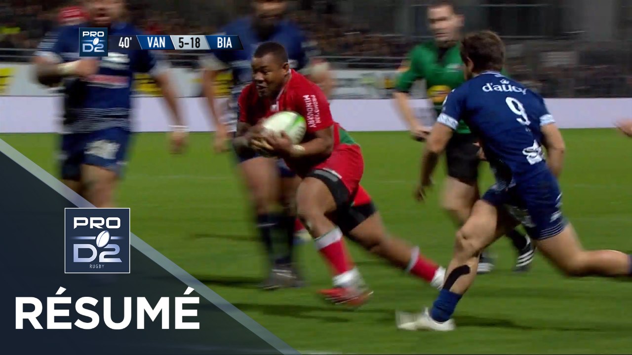 PRO D2 - Résumé : Vannes-Biarritz: 24-27 - J20 - Saison 2019/2020