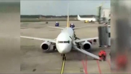 Pegasus uçağında yangın!