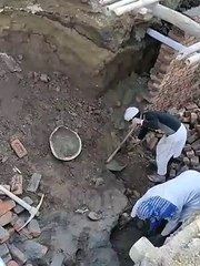 नगरपालिका के निर्माणाधीन नाले की दीवार धराशायी, तीन मज़दूर घायल