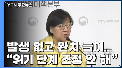 발생 없고 완치 늘어..."위기 단계 조정 고려 안 해" / YTN