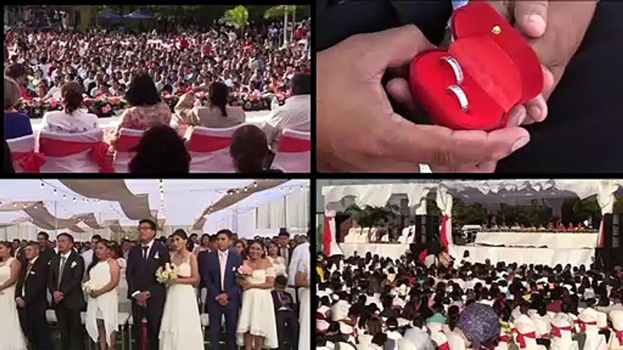 Massenvermählungen weltweit zum Valentinstag