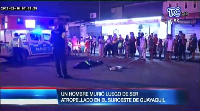 Hombre murió luego de ser atropellado al sur de Guayaquil