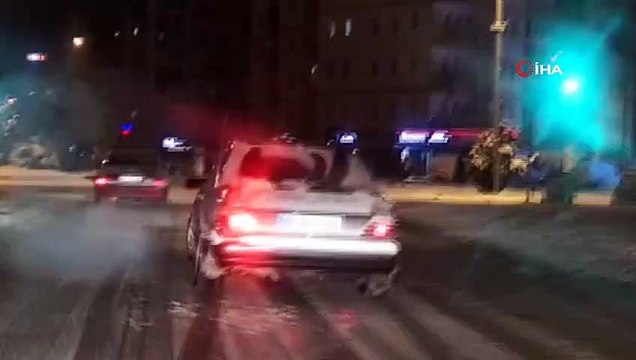 Karlı yolda drift atan alkollü stajyer sürücü: “Hava karlı, kar lastiğim yok”