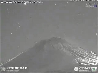 Explosión del Volcán Popocatépetl en México-