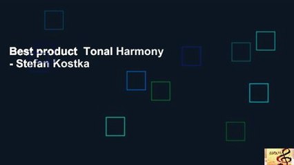 Best product  Tonal Harmony - Stefan Kostka