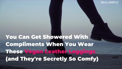 You Can Get Showered With Compliments When You Wear These Vegan Leather Leggings (and They're Secretly So Comfy)