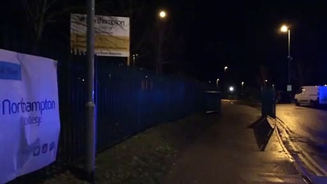 Police incident at the St Gregory's entrance to Northampton College.