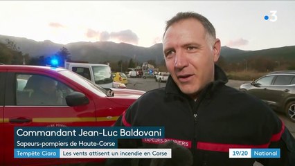 Tempête Ciara : les vents forts attisent un incendie en Corse