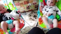 Bebés gemelos Momentos más divertidos y lindos