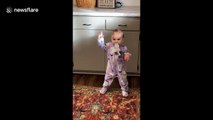 Cute baby is '2 legit 2 quit' dancing in Minnesota