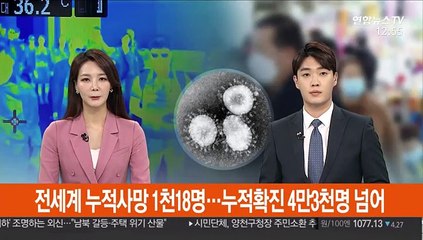 전 세계 누적사망 1천 18명…누적확진 4만 3천명 넘어