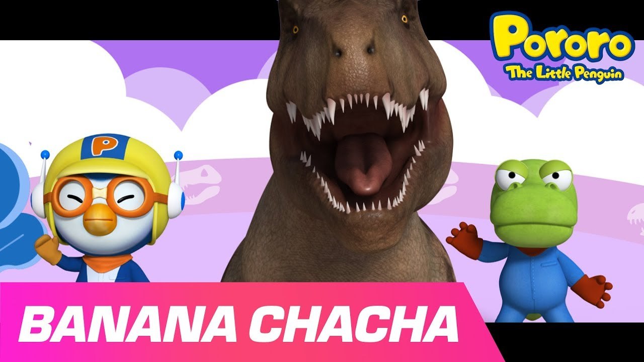 TRex Banana Cha Cha l Sing and Dance Along Pororo's Banana's song l