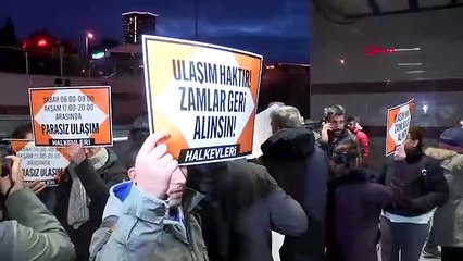 Şişli’de ulaşım zammı protestosu