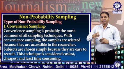 BAJMC || DR. SHAMBHU SHARAN GUPTA || Non-Probability Sampling || TIAS || TECNIA TV