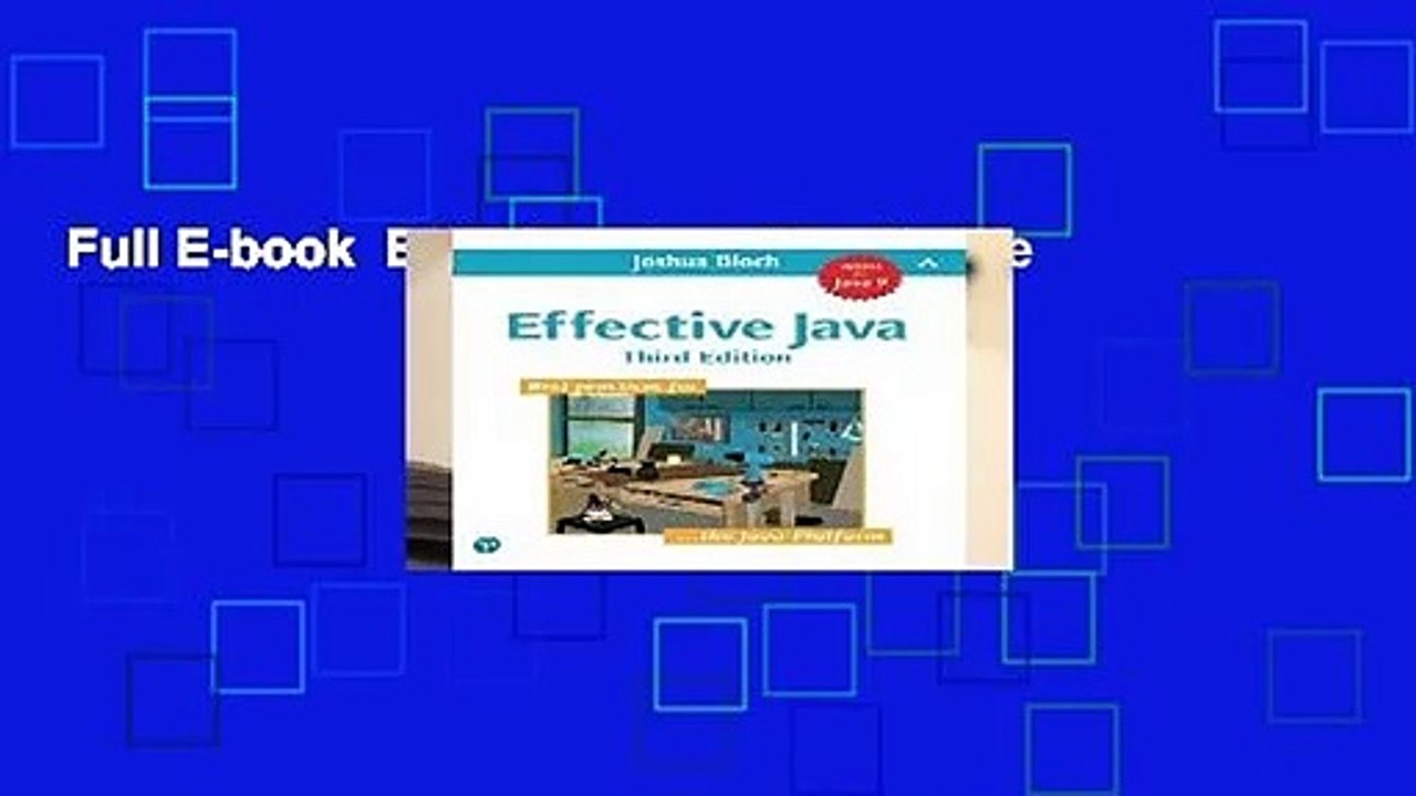 Full E-book  Effective Java  For Online