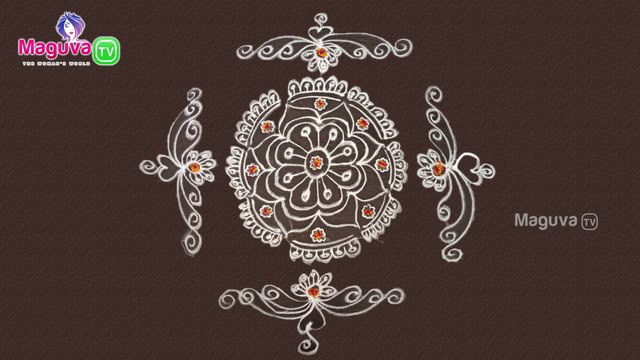 Freehand Rangoli Designs | Easy Freehand kolam Design | Simple Rangoli without Dots | Maguva TV
