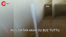 Yer: Adana... Musluktan akan su buz tuttu