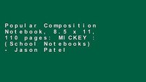 Popular Composition Notebook, 8.5 x 11, 110 pages: MICKEY : (School Notebooks) - Jason Patel