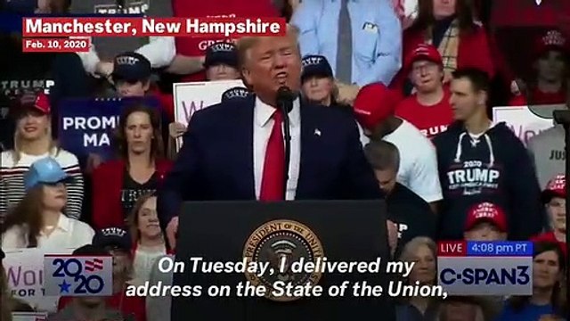 Trump Rips Pelosi For Supposedly Mumbling Behind Him During SOTU, Says It Was 'Distracting,' Prompts 'Lock Her Up' Chant