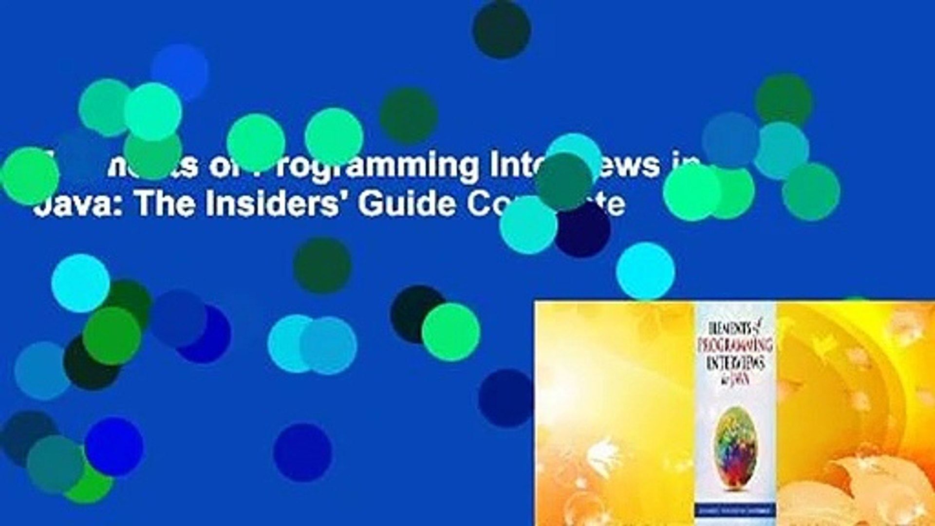 Elements of Programming Interviews in Java: The Insiders' Guide Complete