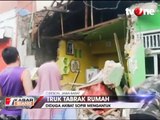 Diduga Sopir Ngantuk, Truk Gandeng Tabrak 4 Rumah