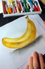 The idea of ​​drawing everything with a crayons