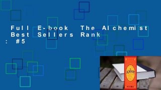 Full E-book  The Alchemist  Best Sellers Rank : #5